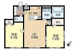 間取図画像 2LDK