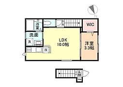 Ｌｉｅｎ　ｏｔｔｏ 2階1LDKの間取り