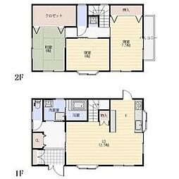 古知野町久保見66貸家 1階3LDKの間取り