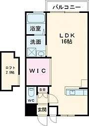 アルテイーストタワー 4階ワンルームの間取り