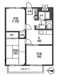 ＳＴメゾン相模原 1階3DKの間取り