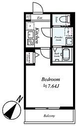 （仮称）桶川市若宮2丁目アパート 1階1Kの間取り