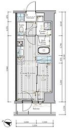 ミライズ横濱SOUTHレジデンス 5階1DKの間取り