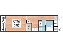 中西駅前ビル 1Kの間取図画像