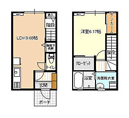 ビオラ桜井 1階1LDKの間取り
