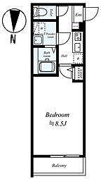 GRADUS坂戸II 3階1Kの間取り