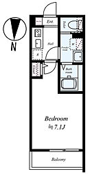 GRADUS坂戸II 2階1Kの間取り