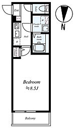 GRADUS坂戸II 1階1Kの間取り