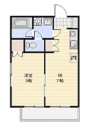 Ｐｅｒａ六実 1階1DKの間取り