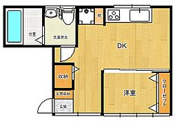 リファレンス天文館 3階1DKの間取り