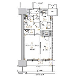 CREST TAPP平安通 209 2階1LDKの間取り