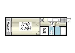 スマイルハイツ川平 1階1Kの間取り
