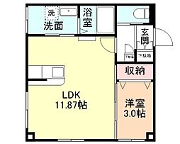 Ｄｒｅａｍ　Ａｒａｋａｗａ 1階1LDKの間取り