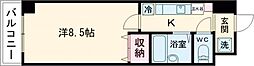 プリオールＺＥＮ弐番館 6階1Kの間取り