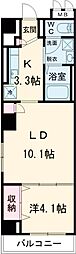 カーサ ステラ 301 3階1LDKの間取り