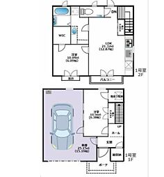 ヴィラアイビス 1階2LDKの間取り