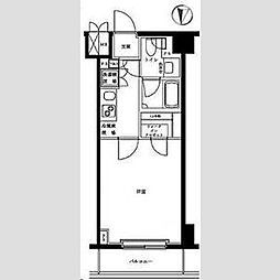 ルーブル清澄白河参番館 2階1Kの間取り