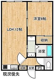 ハイツM・Y 1階1LDKの間取り