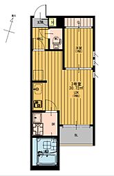 REGALEST熊本駅南 303 3階1LDKの間取り