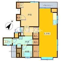 メゾンホウコ 601 6階1LDKの間取り