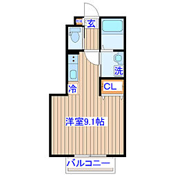 仮）根岸新築Ａ棟 101 1階ワンルームの間取り