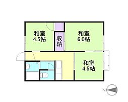 ハイツ松本 3Kの間取図画像