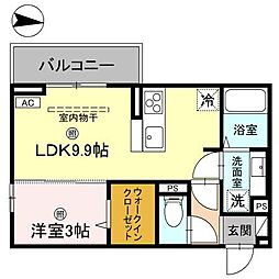 KOHRYU 302 3階1LDKの間取り