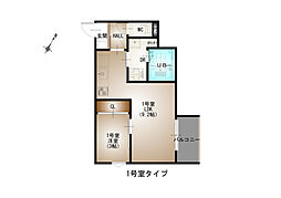 REGALEST 牛田旭 301 3階1LDKの間取り