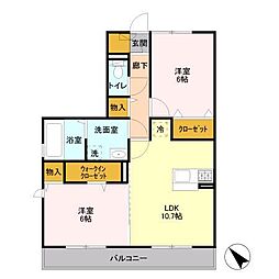 間取図画像 2LDK