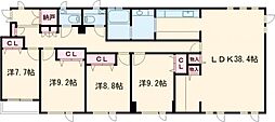 ニューピアザ 4LDKの間取図画像