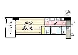 ロイヤル博多駅前 1Kの間取図画像