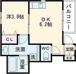フォレストイン上井沢 1DKの間取図画像