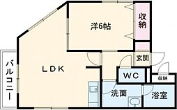 コンフォート関屋 1LDKの間取図画像