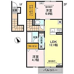 間取図画像 2LDK