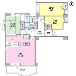 パレ・デ・シャンサール 3LDKの間取図画像
