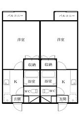 ピープルGT 1Kの間取図画像