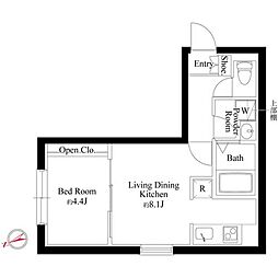 CASA PIAZZA 西日暮里 1LDKの間取図画像