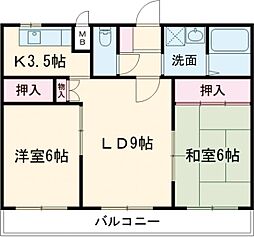 AMライフ21 2LDKの間取図画像