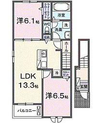 ディオピーノIII 2LDKの間取図画像