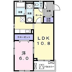 ハイレゾナンス 1LDKの間取図画像