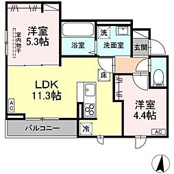 間取図画像 2LDK