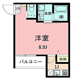 Regulus海老名 3階1Kの間取り