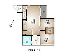 Regalest-N(旧：RE 海田昭和町) 201 2階2LDKの間取り