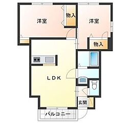 間取図画像 2LDK