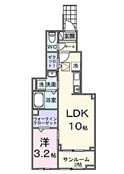 ネーベン パーク 7182 1LDKの間取図画像