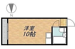 平田フラット 1Kの間取図画像