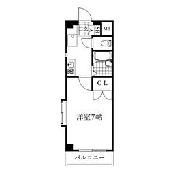 ベルコモンズ池見 1Kの間取図画像