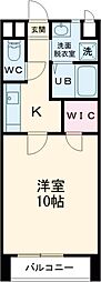 ラフィネ多度 1Kの間取図画像