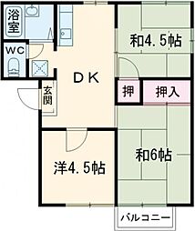 南ハイツ 3DKの間取図画像