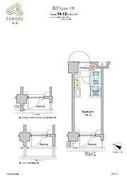 TOMORE田端 ワンルームの間取図画像